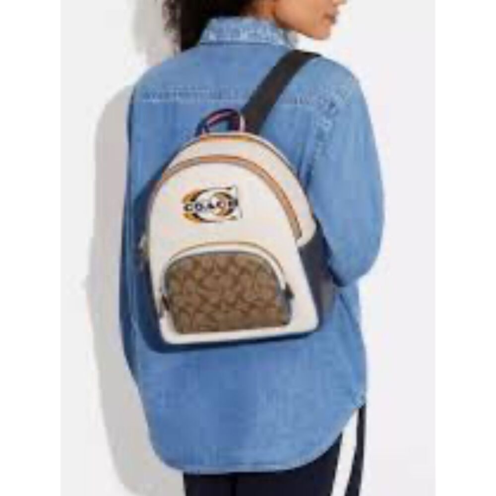 🔥🎁NWT! Coach Court Backpack In Sig Mix Msrp:$498.00 - Picture 6 of 11
